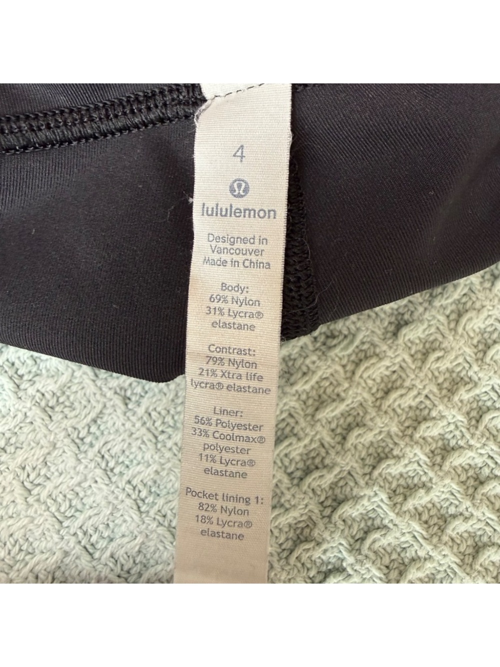 Lululemon Sharp Turns Crop 17" Leggings Pants Womens 4 Black Active Run W6AMES - Picture 6 of 9